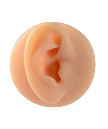AMLESO Human Body Part Model Practical Soft Feelings Silicone Modeling Texture for Piercing Exercises Medical Home Demonstration Tool - Left Ear 7cm