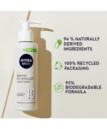 NIVEA MEN Sensitive Pro Minimalist Liquid Shave 200ml - Gentle Shaving Foam for Comfortable Skin - Buy Online on GoSupps.com