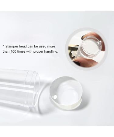 Luvadeyo Nail Art Stamping Set - 2 Transparent Stamps & Schaber for DIY French Line Design | International Shipping Available - Buy Online on GoSupps.com