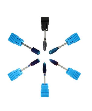 Blue Nano Coated Carbide Sharp Nail Drill Bits Cuticle Cleaning Tool - Buy Online on GoSupps.com