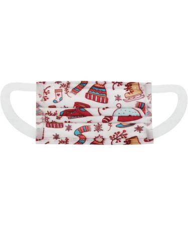 LINGDANG 20Pcs Kids Christmas Disposable_Face_M sks Bandanas with Cute Christmas Element Pattern Anti Dust Cover Oral Protection Non Woven Breathable Waterproof Cover (A) - Buy Online on GoSupps.com