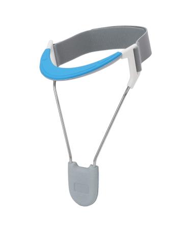 Neck Traction Device Latex and Steel Correct Anterior Neck Tilt Device Pain Relieving Tension Immobilizer for Home or Office Use(M-blue) Medium blue