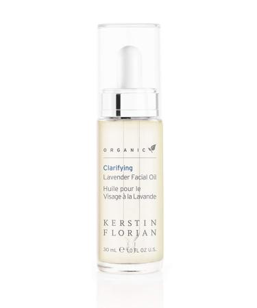 Kerstin Florian Organic Clarifying Lavender Facial Oil Balancing Face Moisturizing with Sea Buckthorn Argan and Jojoba Oils for All Skin Types (1 fl oz)