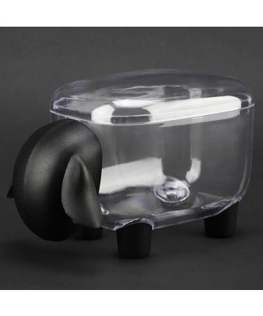 Sanon Cotton Swabs Storage Cute Black Cosmetics Organizer with Lid for Cotton Pads & Makeup Sponges - Buy Online on GoSupps.com