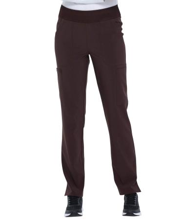 Dickies EDS Essentials Women Scrubs Pant Natural Rise Tapered Leg Pull-On DK005 4X-Large Plus Espresso