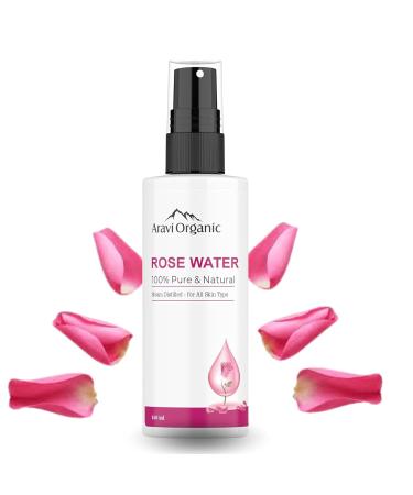 Organic Rose Water | Gulab Jal for Soothing Skin Inflammations Hydration & Cleansing | 5.07 Fl Oz | Natural & Organic Ingredients - Buy Online on GoSupps.com