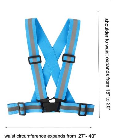 Famnosta Running Reflective Vest Gear 3 Pack  Adjustable Safety Vest High Visible Reflective Belt Straps Night Walking Vest Green Blue Pink - Buy Online on GoSupps.com