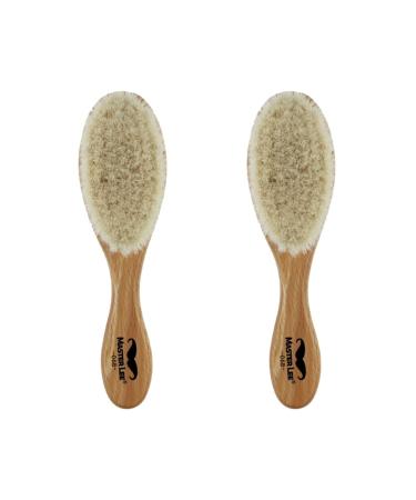 FRCOLOR 2pcs Men Standing Clean Brush Wool Brush Men Beard Brush Mustache Wooden The Face Man Master