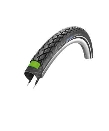 Schwalbe - Marathon HS 420 Touring Bike Tire | 3mm Puncture Protection with Reflective sidewall | for City, Urban, Hybrid Bicycles 20x1.5-Inch