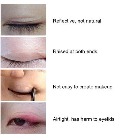 70 Pairs Invisible Double Eyelid Tape Adhesive Eyelid Sticker Makeup Tool (Half Round Shape) Waterproof Sticky Lasting Eyelid Sticker - Buy Online on GoSupps.com