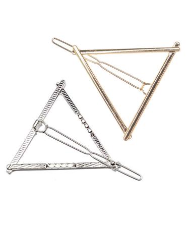 Stylish Metal Hair Needles & Geometric Hair Clips - Triangle Butterfly Moon Shape Hair Accessories for Women | Gold & Silver Styling Jewelry - Buy Online on GoSupps.com