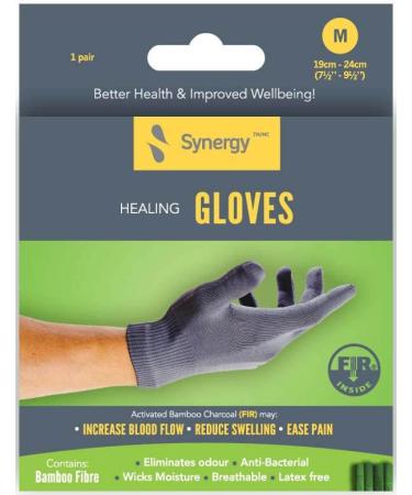 Synergy Gloves Arthritic/Ryanoids/Pain/Bamboo Far Infrared (FIR) Infused Material - Small - Buy Online on GoSupps.com