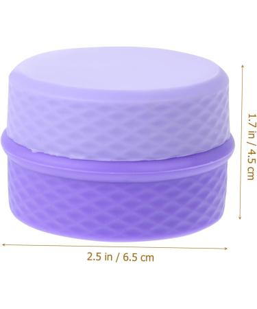 HOMSFOU 3 Sets Cream Box Refillable Cream Jars Makeup Cream Jar Durable Cream Storage Jar Cosmetic Jar with Spoon Silicone Makeup Containers Silica Gel Travel Purple Care Storage Box - Buy Online on GoSupps.com