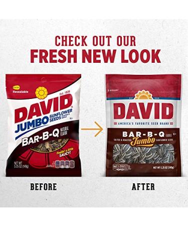 David Roasted & Salted Jumbo Sunflower Seeds - Keto Friendly 5.25 oz (12 Pack) - Buy Online on GoSupps.com