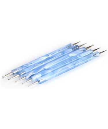 759SHOP 5pcs Blue Double Ended Nail Art Tools - Dotting & Marbleizing Pen Set for Manicure & Pedicure - Buy Online on GoSupps.com