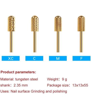 Tungsten Steel Nail Drill Bits 3/32 Inch Electric Nail Files Head for Cuticle Manicure Pedicure Professional Salon Home Tool F - Buy Online on GoSupps.com
