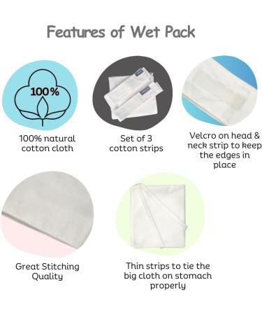 Wet Pack for Body Detox | Satvic Lifestyle | Cotton Patti | Pain Relief | Head Neck & Abdomen | Includes Manual | Eco-Friendly Cloth Bag | Buy Now - Buy Online on GoSupps.com
