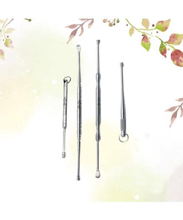 DOITOOL Earwax Removal Tool 4pcs Titanium Alloy Double-Headed Earscoop Set - Ear Cleaning Kit for Ear Care (Random Style Silver) - Buy Online on GoSupps.com