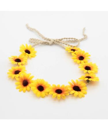 Shop Lurrose 5pcs Sunflower Wreath - Hippie Flower Garland for Wedding & Party Decor - International Shipping Available - Buy Online on GoSupps.com