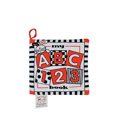 Baby's My First ABC Cloth Book - Black  White and Red High Contrast Colors for Infant Baby