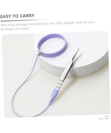 Healvian Silicone Tweezers Bracelet for Eyelash Extensions & Brow Styling - Purple 36.5x6.5cm | Women s Accessory & Protective Tool - Buy Online on GoSupps.com