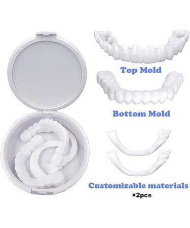 2 Pairs Provisional Tooth Rails & Dentures | Immediate Veneers for Men & Women | Whitening Alternative for Bad Teeth - Buy Online on GoSupps.com