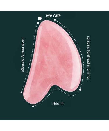 8.2cm Gua Sha Facial Tool - Natural Pink Crystal Scraping Board for Spa & Beauty | Universal Scraping Massage Tool for Face Eyes Neck Body - Buy Online on GoSupps.com
