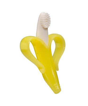 Baby Banana Yellow Infant Toothbrush | Made in USA | Teether for Oral Hygiene | Easy-to-Hold for Babies & Toddlers - Buy Online on GoSupps.com