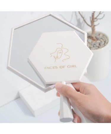 Large Cute Handheld Mirror for Shaving Salon & Makeup - Portable Single-Sided Vanity Mirror for Men & Women - Buy Online on GoSupps.com