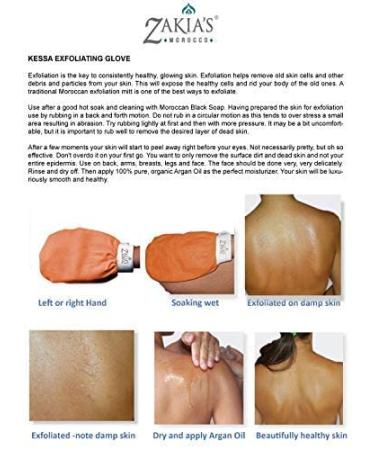 Zakia Morocco Kessa Exfoliating Glove - Salmon Color | 100% Natural Rayon for Smooth Skin & Tanning Prep - Buy Online on GoSupps.com
