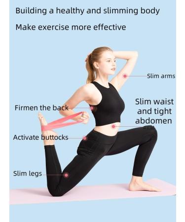 Buy Squat Stretching Band Set - Yoga Resistance Circle & Fitness Elastic Bands in Light Pink Deep Pink Rose Red & Purple | Unisex | International Shipping - Buy Online on GoSupps.com