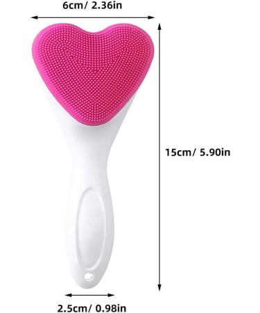 Angoily Love Cleansing Brush Face Scrub Manual Face Wash Brush Face Massaging Brush Skin Care Face Brush Heart Facial Cleaning Brush Manual Facial Washing Brush Handheld Scrubber - Buy Online on GoSupps.com