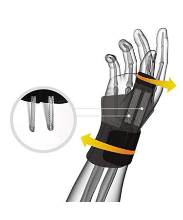 Milisten Pair Sports Thumb Support - Breathable Black & Orange Thumb Immobilizer for Sprains Carpal Tunnel & Stabilization - International Shipping Available - Buy Online on GoSupps.com