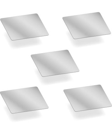 Magati Handpiegel - double -sided ultra -laches compact mirror made of plastic for wallets and bags small cosmetic mirror make -up mirror 8x5.5cm 5 pieces 8x5.5cm 5er