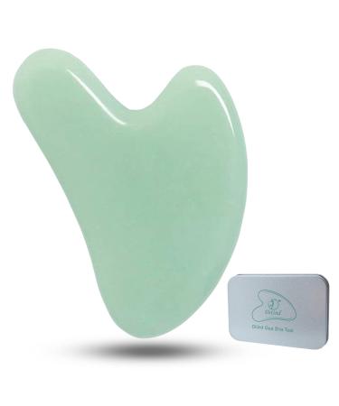 Ditind Gua Sha  Jade Gua sha Facial Tools  Guasha Tool for Face  Natural Jade Gua Sha Massage Tool  Scraping and SPA Acupuncture Therapy to Lift  Decrease Puffiness and Tighten.