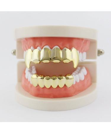 18K Gold Teeth Plated For Men Women Caps Top And Bottom Set For Your Teeth - Buy Online on GoSupps.com