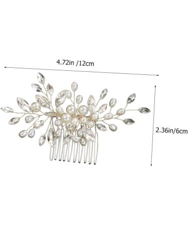 DOITOOL Bridal Headwear Bridal Side Comb Side Hair Comb Hair Pin Hair Comb for Bridal Bun Hair Comb Bridal Hair Comb Decorative Hair Comb Hair Clip Bride Pearl White Wedding Wig - Buy Online on GoSupps.com