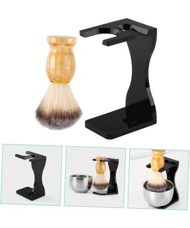 Minkissy 3-Piece Men's Razor Set with Dust Brush Shaving Brushes and Bowl - Black Suit & Jack Wood Hair Clipping Tools - Buy Online on GoSupps.com