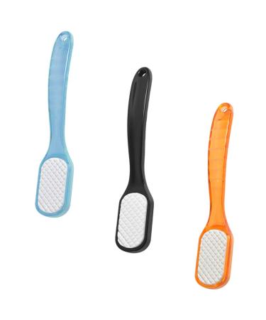 Lurrose tool 3 pieces of ceramic fu Film Fu Dead skin remover manual dead skin remover double -sided Callus remover foot care tool (refracted color) hand scrubber