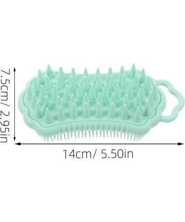 Buy Healvian Double-Sided Silicone Shampoo Brush - Scalp Massager & Scrubber for All Hair Types | Green - Buy Online on GoSupps.com