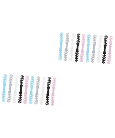 Healvian 20 pieces of piping hook earremes hook without facial cover ear extending tape earrings mask strap buckle mask accessories anti-strangulation connect ear bolks facial mask