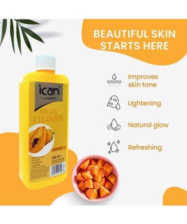 ican London Papaya Vitamin E Enriched Facial Cleanser For Deep Cleansing Smoothing 100ml - Buy Online on GoSupps.com