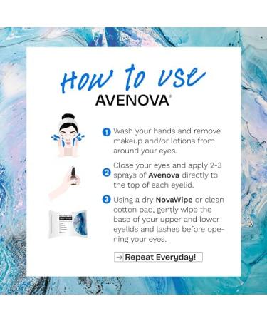 Avenova Eyelid and Eyelash Cleanser Spray - Gentle Hypochlorous Acid Formula for Dry Eye Relief, Blepharitis, and Stye Treatment - Buy Online on GoSupps.com