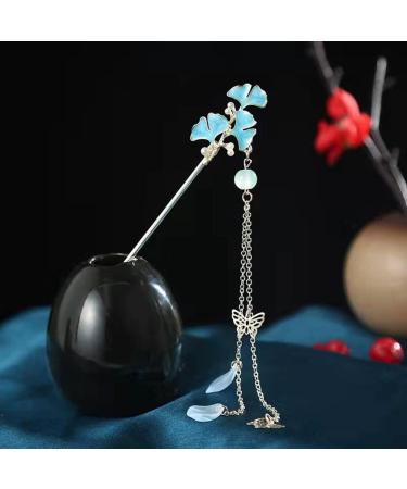 URFEDA Chinese Hair Stick Ginkgo Biloba Butterfly Hair Sticks Flowers Hair Clips Shiny Metal Hair Sticks Fashion Hair Stick Rhinestone Hair Chopsticks Vintage Hair Stick for Women and Girls - Buy Online on GoSupps.com