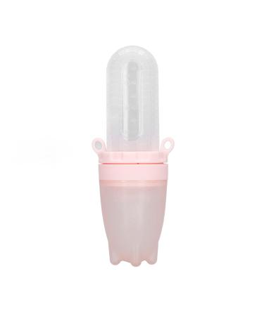 Silicone Baby Tooth Pacifier & Fruit Feed Dispenser - Leak-Proof Dust Protection Skin-Friendly Squeeze Spoon (Pink) - Buy Online on GoSupps.com