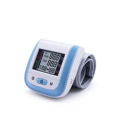 TOPBOMED Blood Pressure Monitor LCD Display Automatic Wrist Sphygmomanometer 2x99 Reading Memory for Home Use