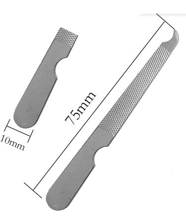 10 Pack Nail File Set Stainless Steel Double Side Nail File Silver Stainless Steel Double-Sided Nail File Trim Manicure Tool for Hand and Foot Care in Nail Salon Silver - Buy Online on GoSupps.com
