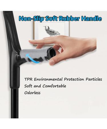 Ergonomic Forearm Crutches Aluminum Crutches for Adults Lightweight Non-Slip Crutches for Walking Support After Injury Or Surgery 10 Stops Adjustable Handicapped (Grey) Journey Black - Buy Online on GoSupps.com