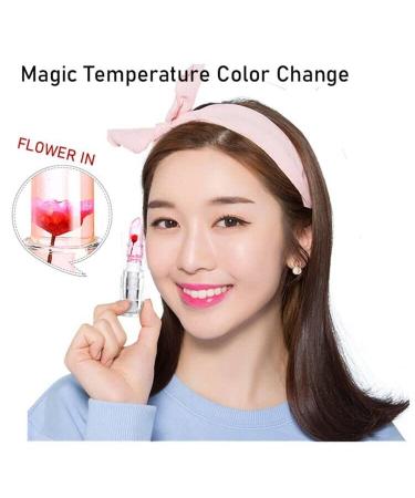 HONGZHUANG 6PCS Double Flower Jelly Discoloration Lipstick Gift Set - Color-changing Lip gloss with pH Control for Long Lasting Protection - Makeup Kit - Buy Online on GoSupps.com
