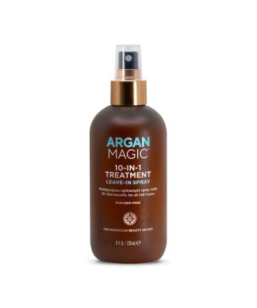 Argan Magic 10 in 1 Hair Treatment & Stylizing Spray   Multipurpose Leave in Spray for all Hair Types | Made in USA | Paraben Free | Cruelty Free (8 oz) 1 Pack